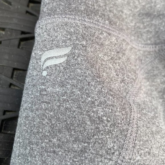 Fabletics Gray High-Waisted Heathered Capri Leggings - Picture 6 of 7